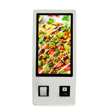 WiFi touchscreen LCD payment kiosk self ordering machine with POS printer and QR code scanner